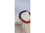 Bracelet pierre de lave cornaline OLPA822