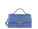 Lancaster Croco Ily Sac Baguette Cuir Croco 531-013 Bleu