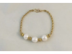 Bracelet perles de culture d'au douce/doré