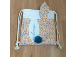 Sac à dos Pochon pour enfant, modèle blanc  or et rose
