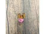 Bague à pompon rose doré