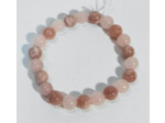Agate rose, pierre de lune