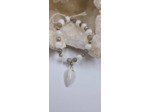 Bracelet labradorite et peristierite (labradorite blanche) OLPA1998