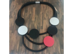 Collier ronds rouge et noir