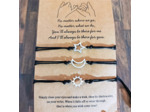3 Bracelets lune étoile soleil en acier inox