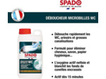 SPADO Déboucheur WC Microbilles Canalisations Action Rapide Débouche les Canalisations Rapidement Blanchit Débouche, 1kg