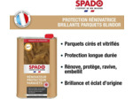 SPADO - Entretien Parquet - Protection Rénovatrice Brillante Blindor - Parquets Cirés et Vitrifiés - 1L