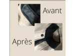 Tissu tout doux 100% polyester noir