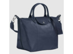 Longchamp Le Pliage Cuir Sac Porté Main Navy