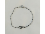 Bracelet clé de sol noir/argenté