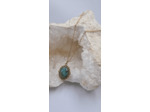Collier turquoise tibétaine plaqué or olpa675