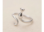 Bagues chat en argent