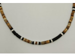 Collier unisexe en pierres naturelles jaspe paysage, onyx, turquoise blanc