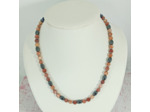 Collier pierre de lune rose/hématite