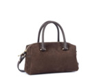 Lancaster Suède Cube Sac A Main En Cuir Velours 530-52 Marron