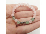 Bracelet enfant quartz rose/aventurine/éléphant