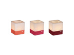 Lot de 3 photophores CUUB H8 - Piment/Capucine/Rose praline