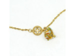 Collier ras de cou intercalaire cristal perle Murano Salvia