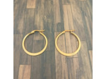 Boucles d'oreilles en acier Inox créoles 30mm Doré