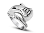 Bague guitare en acier inoxydable