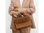 Le Tanneur Emilie Sac Porté Main Bi Matière Tan