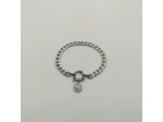 Bracelet grosse chaîne trèfle/argenté