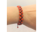 Bracelet double rang en perles de Jade orange