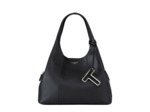 Le Tanneur Juliette Sac Porté Epaule En Cuir Grainé Noir