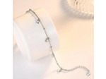 Bracelet en argent 5 cœurs