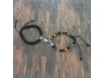 Bracelets de couple onyx/agates