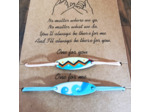 2 Bracelets surf beige et bleu