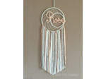 Attrape rêves Blanc, Rose poudre,  argent