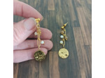 Boucles d'oreilles dorées/jade