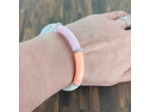 Bracelet tube tons violet rose blanc argenté 32mm