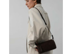 Lancaster Suède Petit Sac Rectangle En Cuir Velours 530-54 Marron