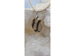 Pendentif septaria + cordon en cuir PDO