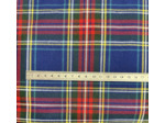 Tissu tartan bleu roi