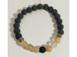 Pierre de lave, citrine