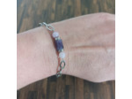 Bracelet chaîne Améthyste/Kunzite