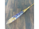 Pendule orgonite Améthyste et feuille d'or