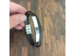 Bracelet cuir homme 2 lanières et acier inoxydable