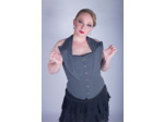 Corset gris à col