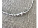 Bracelet de cheville en perles en argent 925