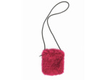 Atoll Palme Pochette Téléphone Fausse Fourrure Rose Foncé