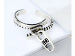 Bague en argent fermeture éclair