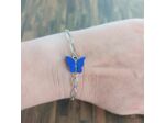 Bracelet chaîne papillon bleu