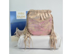Mila Louise Nora W Sac Bourse Cuir Tressé Rosée