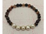 Bracelet en perles d'agate et perles d'eau douce naturelles