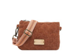 Woomen Lotier Sac bandoulière velours alvéolé Terracotta