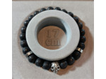 Bracelet homme pierre de lave tête de mort